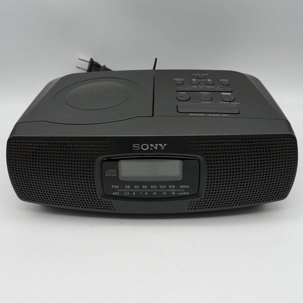 Sony ICF-CD820 CD Clock Radio AM/FM Dual Alarm Vintage 1999 Tested Works